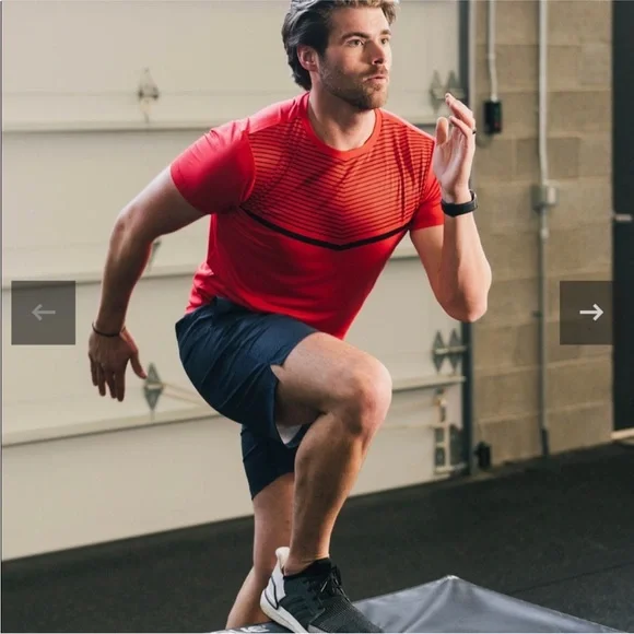 Zyia Active Red and Navy Stripe Clubhouse T RC - Picture 3 of 6